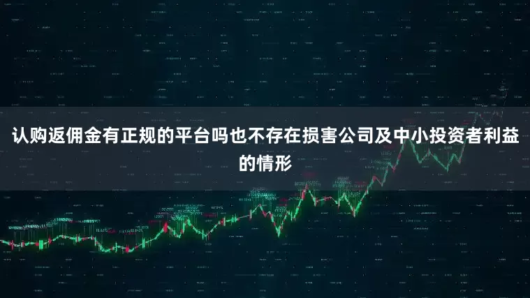 认购返佣金有正规的平台吗也不存在损害公司及中小投资者利益的情形