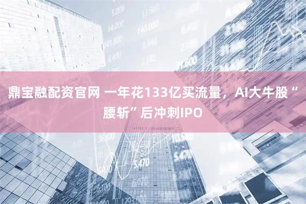 鼎宝融配资官网 一年花133亿买流量，AI大牛股“腰斩”后冲刺IPO